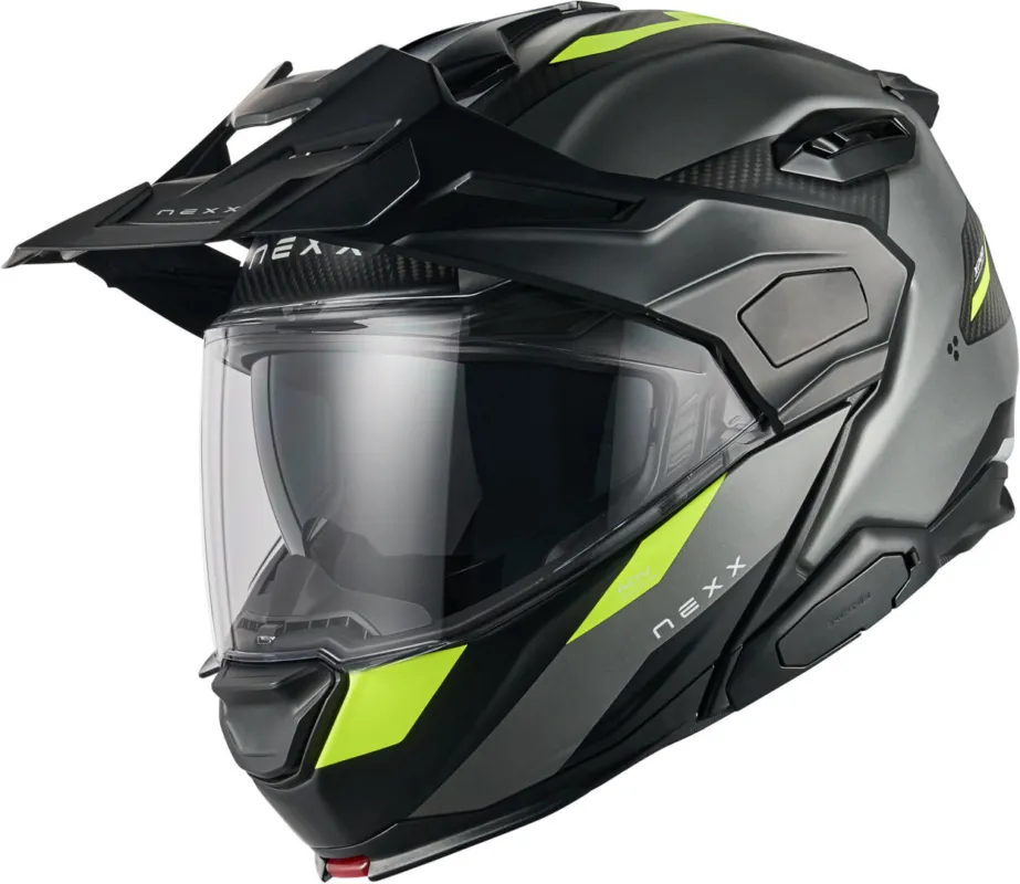 Autentický Nexx X.Lifecountry Terra Carbon Přilba šedá matná/neonově žlutá - S (55/56)