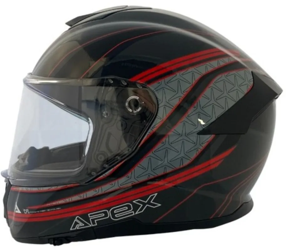Top Prodej APEX FT300 Vienna Přilba černá/šedá/červená - XXL (62/63)