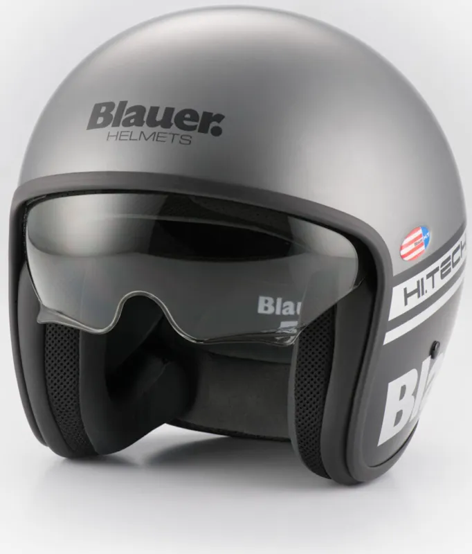 Blauer Pilot 1.100 Trysková přilba Grey Matt - XL (61/62) Akce