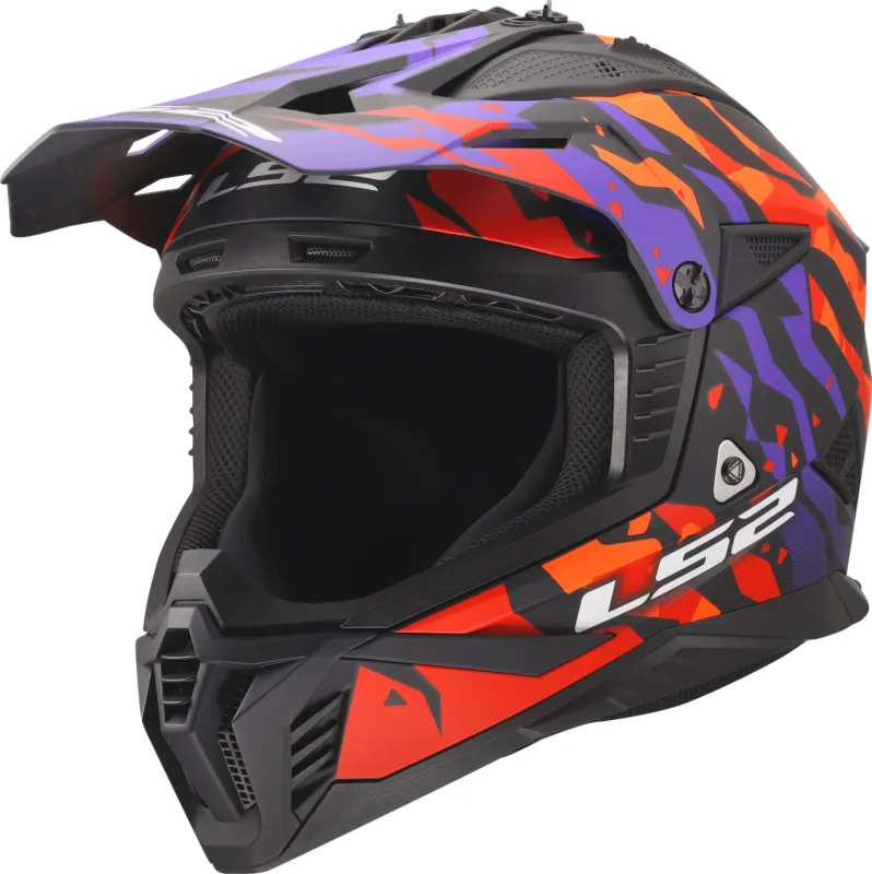 Autentický LS2 MX708 Fast II Grotesk Motokrosová helma fialová - XXXL (65/66)