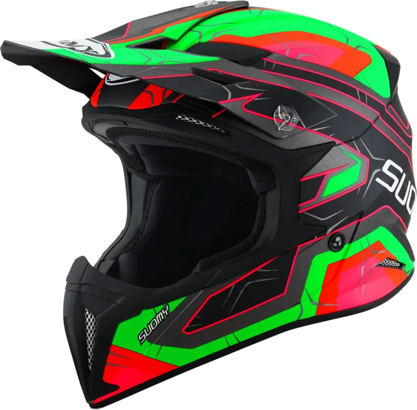 Suomy X-Wing Subatomic Motokrosová přilba černo/zelená - XXL (63) Speciální Cena