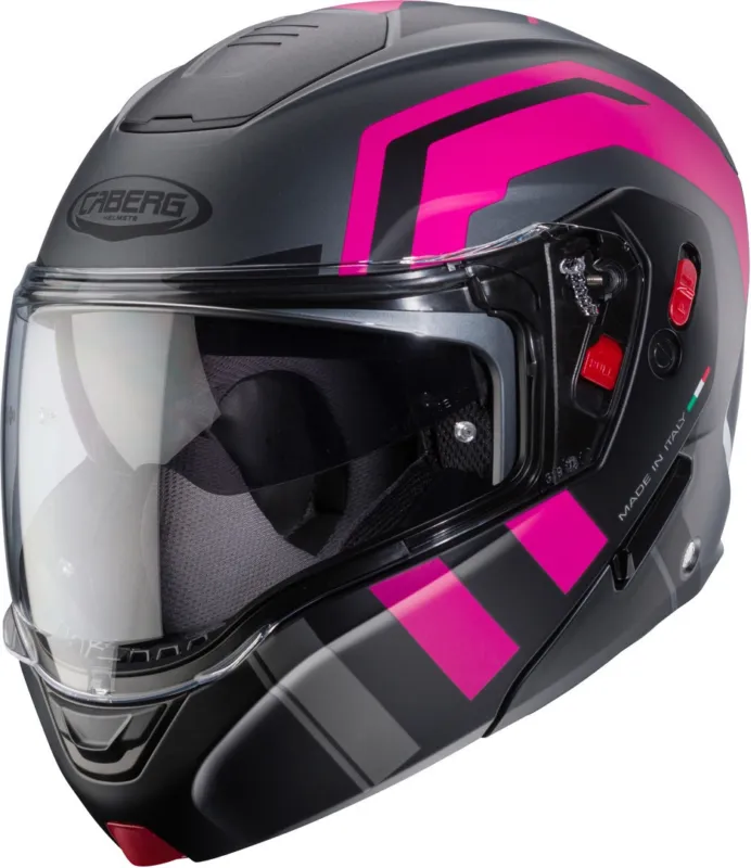 Caberg Horus X Road Přilba šedá/fuchsiová - L (59/60) Top Prodej