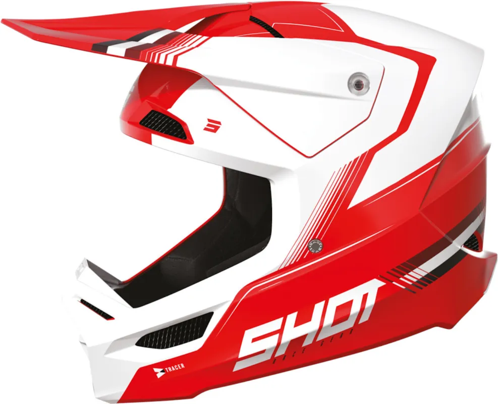 Shot Race Tracer Motokrosová přilba červená/bílá - XL (61/62) Nejprodávanější