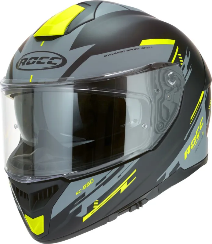 Rocc 861 Přilba černá mat/neon - L (59/60) Značkový