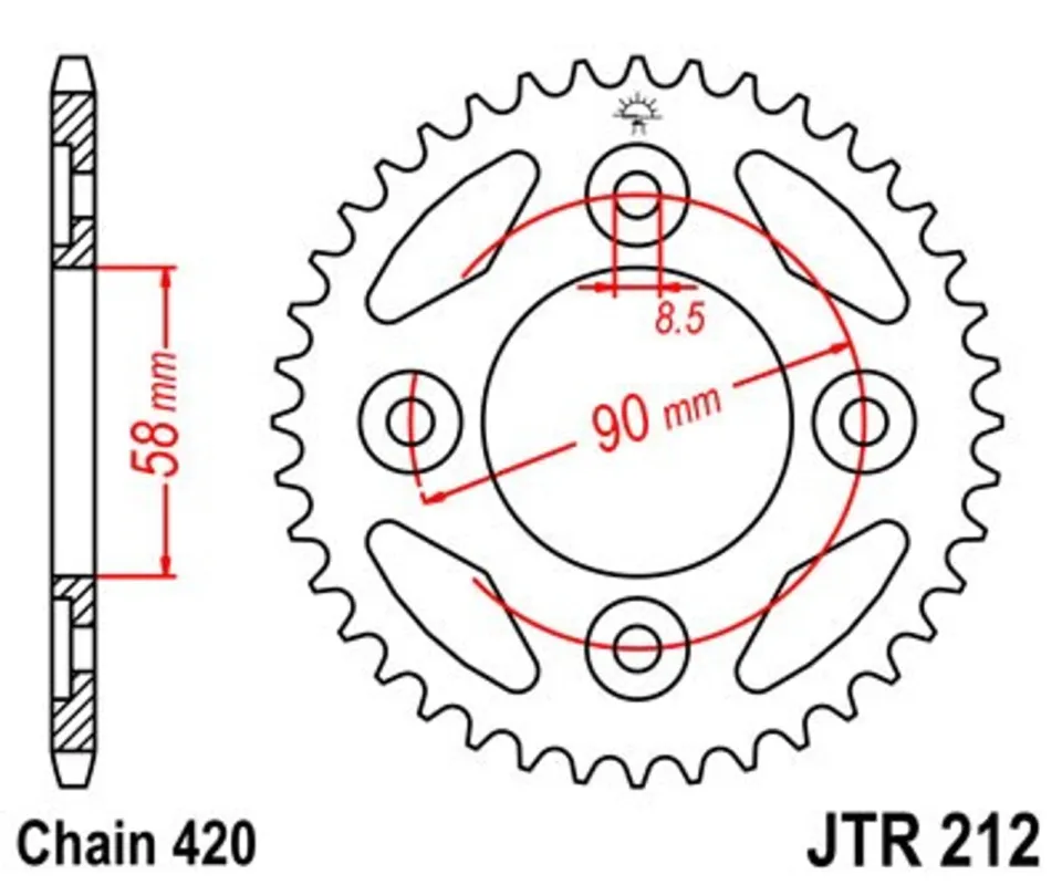 Akce Řetězová rozeta JT JTR 212-35 35 zubů, 420