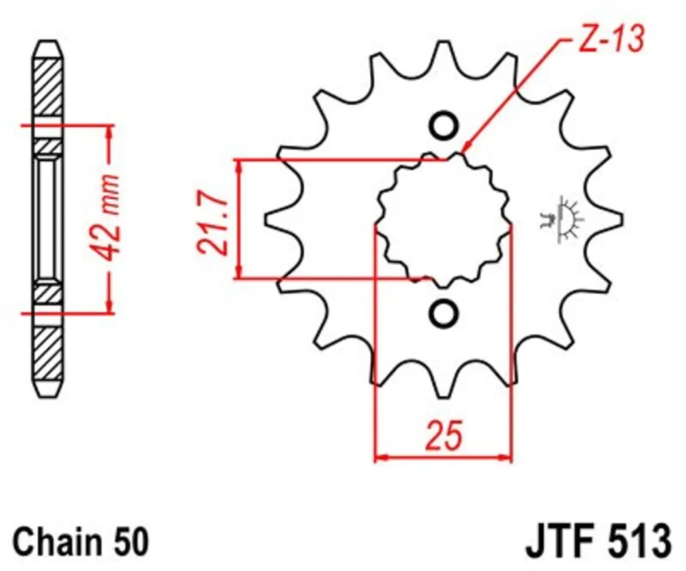 Akce Řetězové kolečko JT JTF 513-14 14 zubů, 530