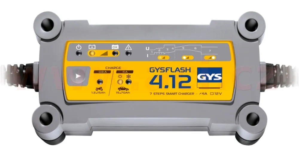 Autentický Nabíječka GYSFLASH 4.12, 12V, 1.2-90 Ah, 4 A