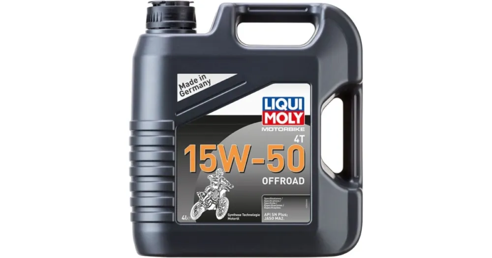 Oblíbený LIQUI MOLY Motorbike 4T 15W50 Offroad, plně syntetický motorový olej 4 l
