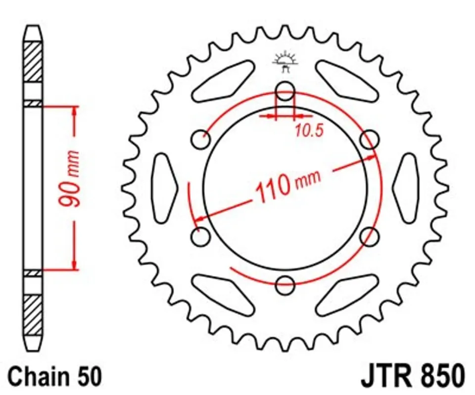 Must-Have Řetězová rozeta JT JTR 850-31 31 zubů, 530