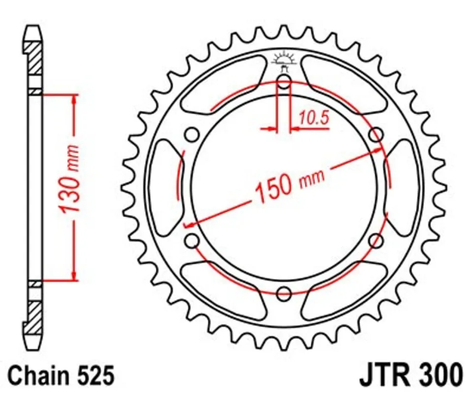 Výhodná Nabídka Řetězová rozeta JT JTR 300-46 46 zubů, 525