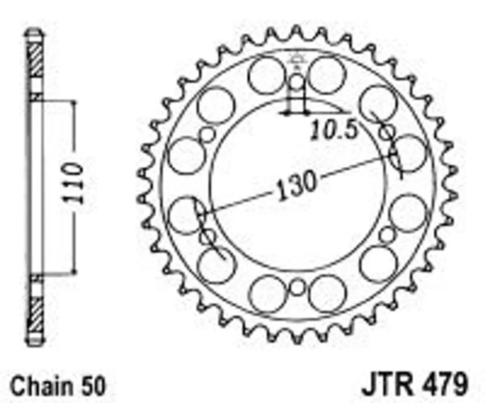 Akční Nabídka Řetězová rozeta JT JTR 479-45 45 zubů, 530