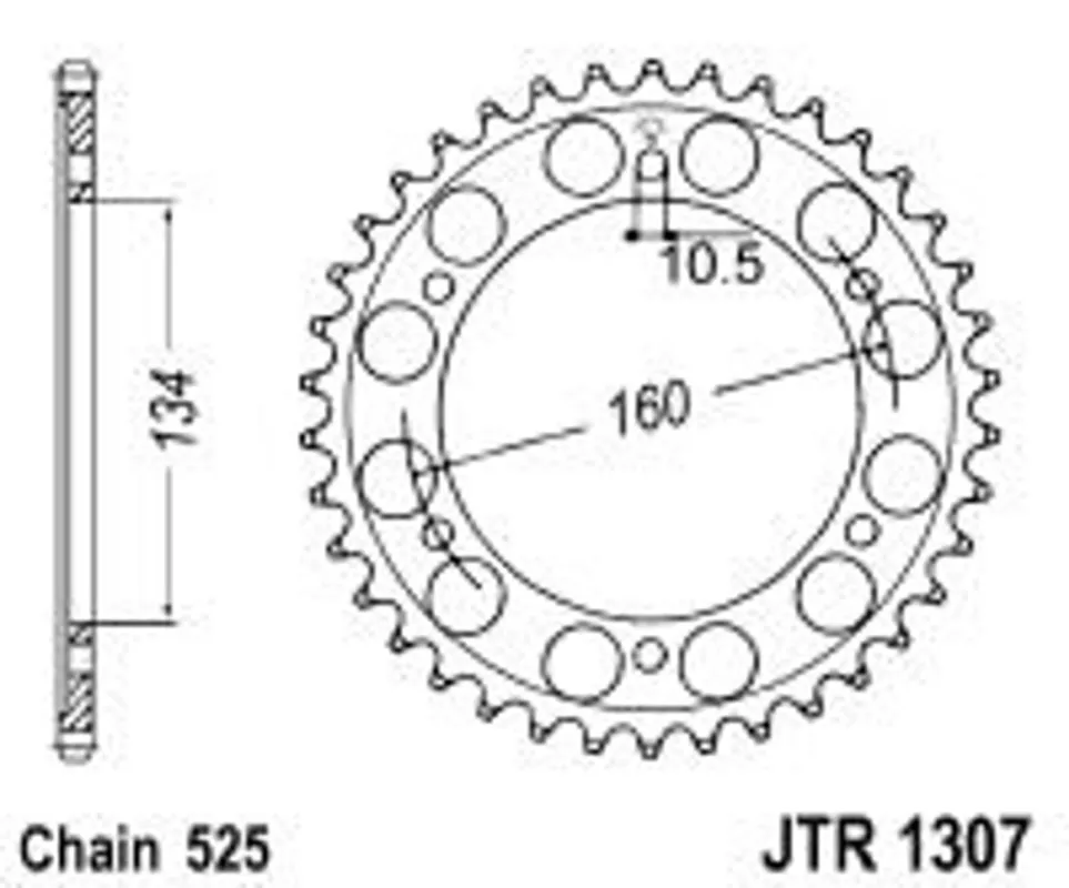 Akční Nabídka Řetězová rozeta JT JTR 1307-42 42 zubů, 525