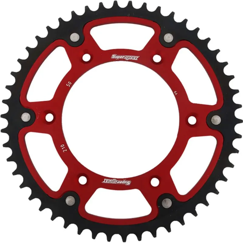 Akce Zadní rozetta 520 50 zubů, Supersprox 289 (JTR210), STEALTH - ocelovo-hliníková, červená