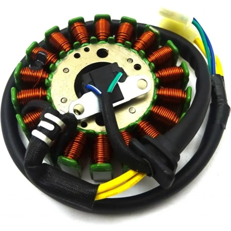 Stator zapalování, stator alternátoru, 18 cívek, 2x konektor 2/3 piny, Junak 711 / Lexmoto Chieftain Akce