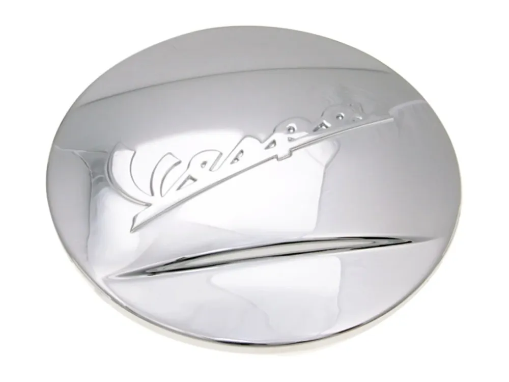 Krytka deklu variátoru OEM "Vespa" chrom, Vespa GTS, LX, LXV, GTV, GT, ET4 Značkový