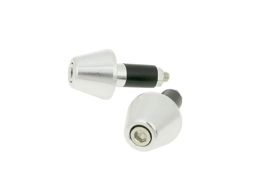 Hit Sezóny Koncovky řidítek Shorty 13,5mm stříbrná