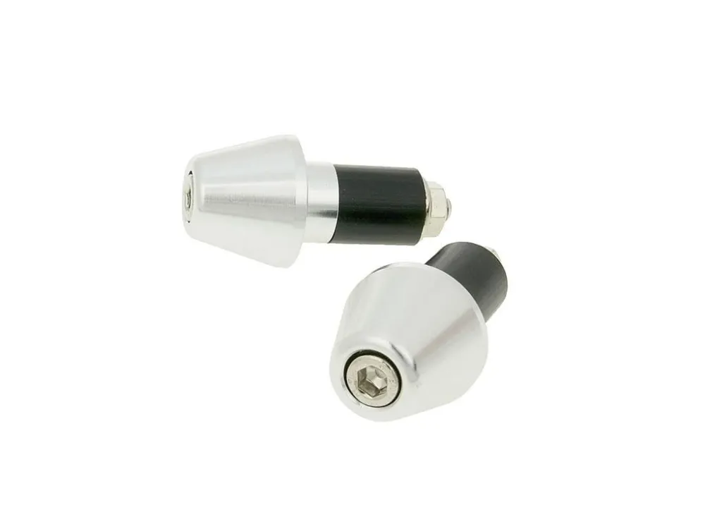 Koncovky řidítek Shorty 17,5mm stříbrná Levný