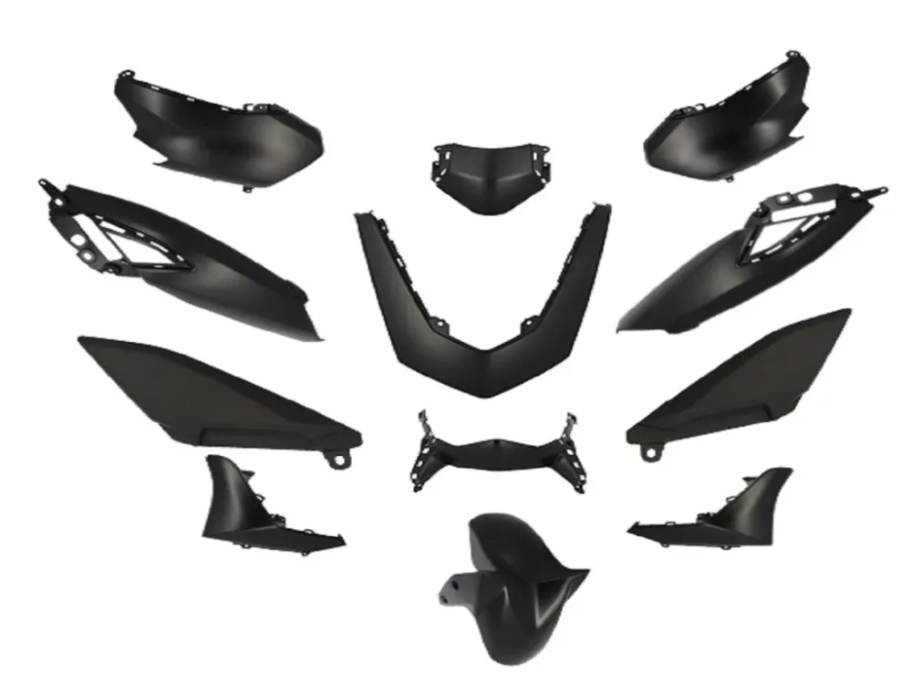 Nejlepší Cena Sada plastů 12ks černá matná, Yamaha N-Max 125, 155i 2021-
