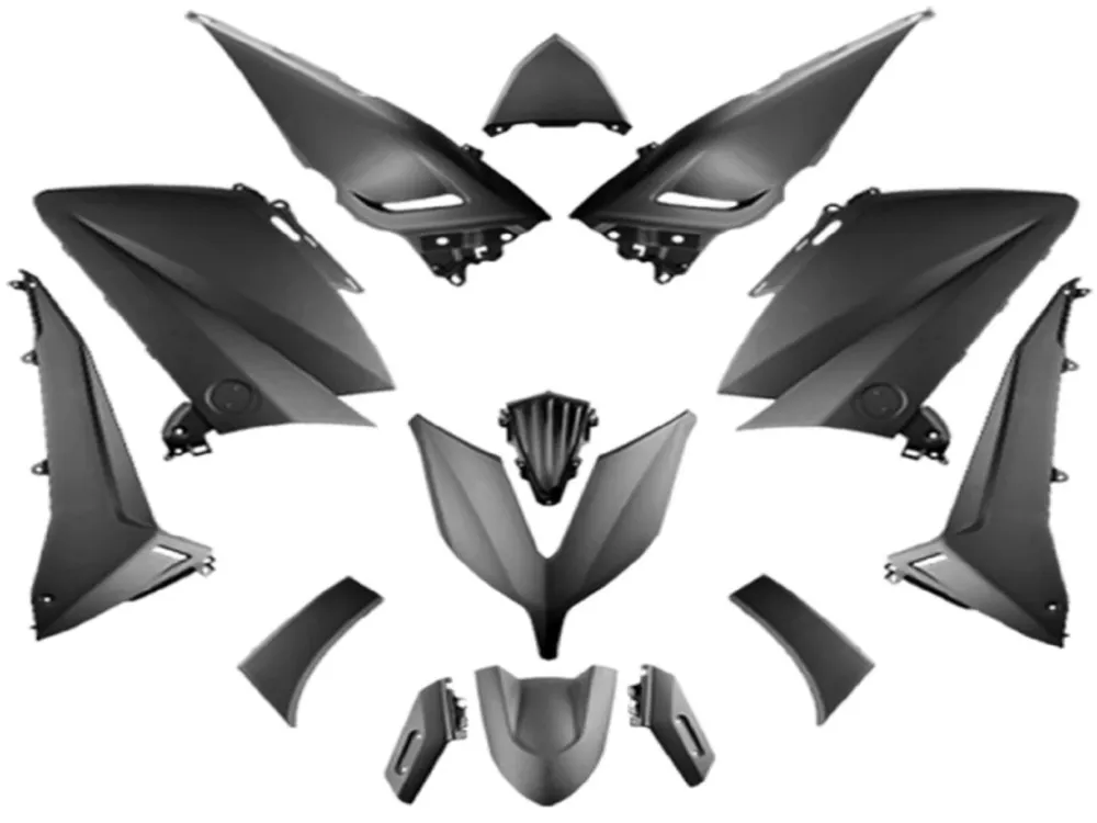 Sada plastů 14ks černá matná, Yamaha T-Max 530 2015-2017 Autentický