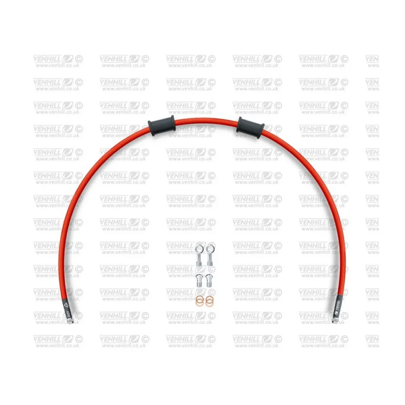 Hadice zadní brzdy Venhill POWERHOSEPLUS SUZ-10012R-RD (1 hadice v sadě) červené hadice, chromové koncovky Autentický