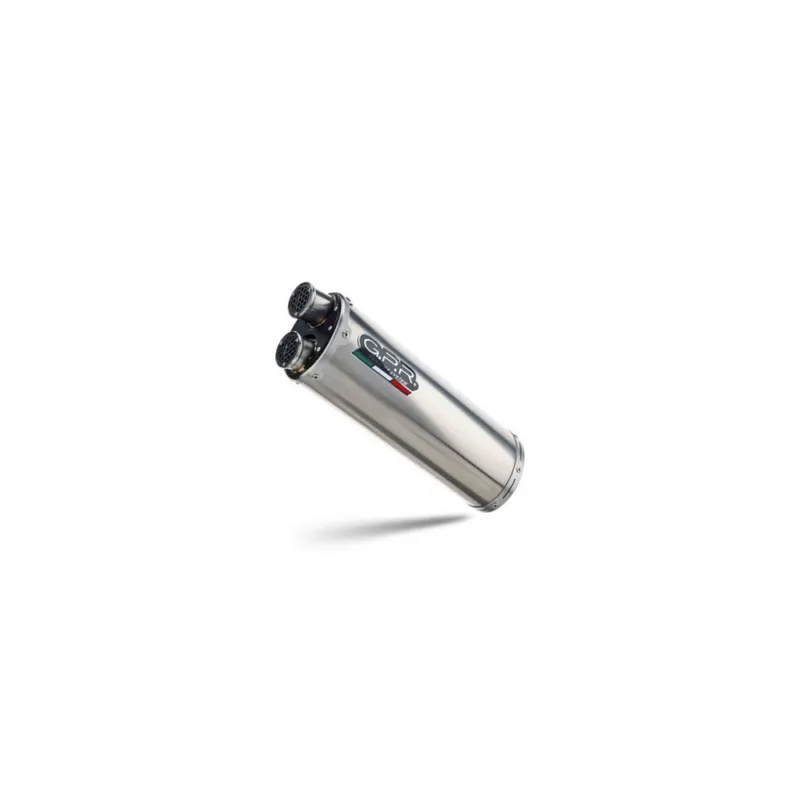 Akční Nabídka Koncovka výfuku Slip-on GPR DUAL INOX E5.S.207.DUAL.IO Matný nerez zahrnuje spojovací svod a odnímatelný dB killer