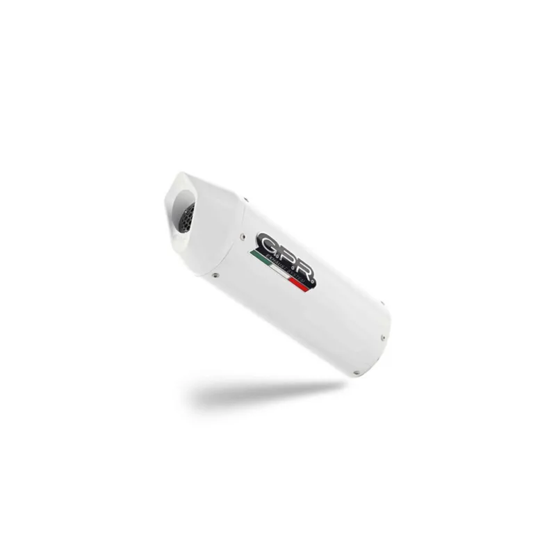 Must-Have Slip-on exhaust GPR ALBUS EVO4 H.268.CAT.ALBE4 White glossy including removable db killer, link pipe and catalyst
