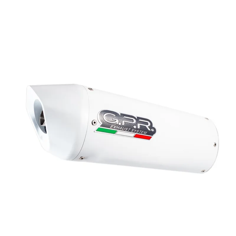 Akční Nabídka Slip-on exhaust GPR ALBUS S.188.ALB White glossy including removable db killer and link pipe