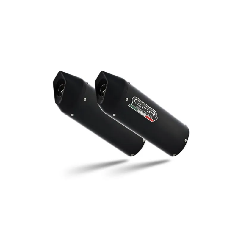 Značkový Dual bolt-on silencer GPR FURORE CAT.18.FUNE Matte Black including removable db killer and catalyst