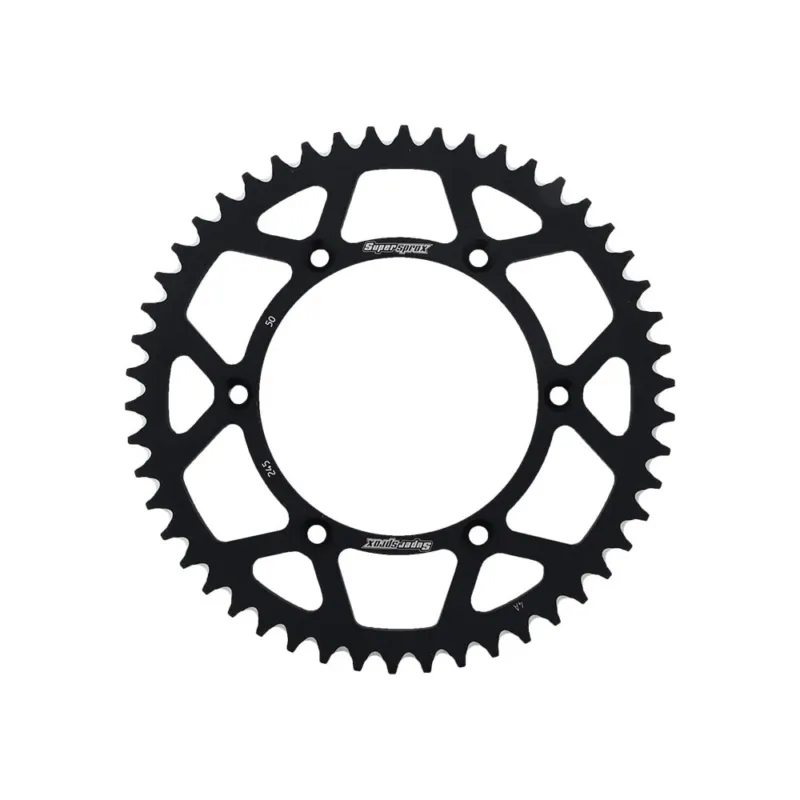 Autentický Hliníková řetězová rozeta SUPERSPROX RAL-245/2 50-BLK černý 50 zubů, 520